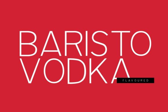Baristo Vodka: A Display Font That Elevates Handmade Products