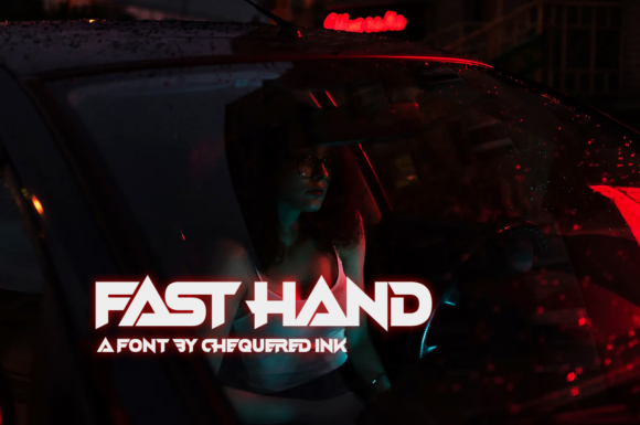 Fast Hand: A Techno Display Font That Grabs Attention