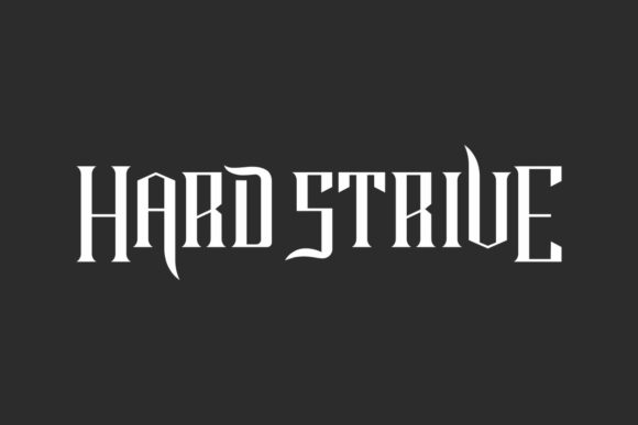 Hard Strive: A Bold Display Font That Makes Your Brand Instantly Memorable