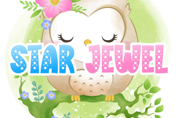 Star Jewel Display Font for Handmade Labels & Printables