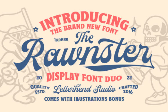 The Rawnster: A Bold Display Font for Handmade Brands