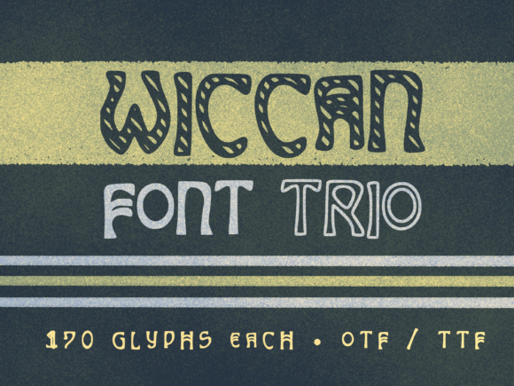 Wiccan Trio: A Wavy, Retro Display Font That Feels Like a Quiet Smile