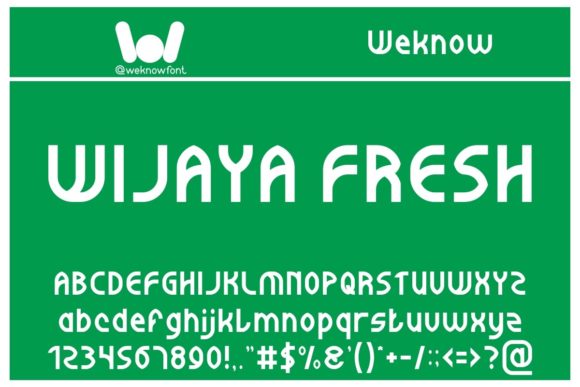 Wijaya Fresh: A Display Font That Feels Like a Breath of Air